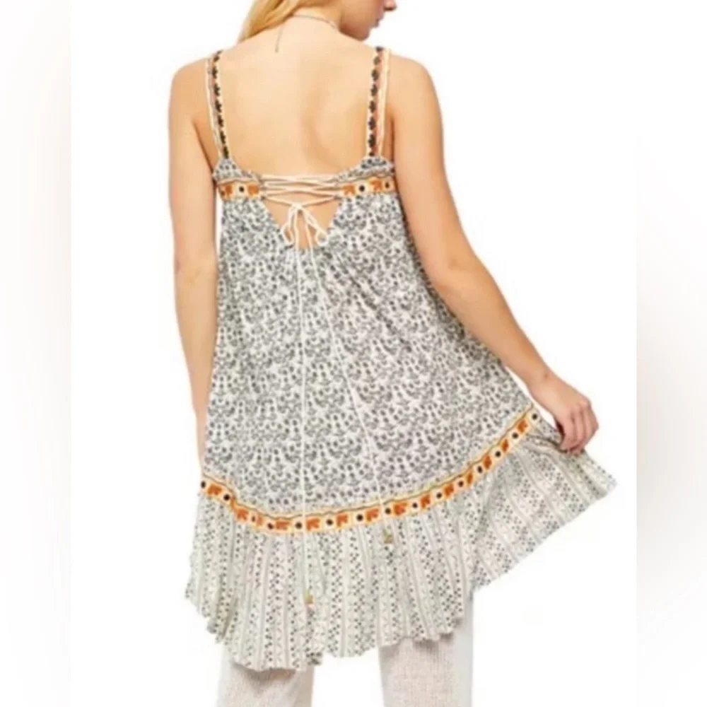 Free People Boarderline Tank Floral Mini Dress